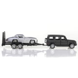 Set rimorchio modellino auto pullback 1:38 300 SL Classe G Original Mercedes-Benz
