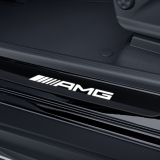 Seuils de porte AMG noirs/blancs éclairés CLS C257 AMG GT 4 portes X290 Original Mercedes-AMG