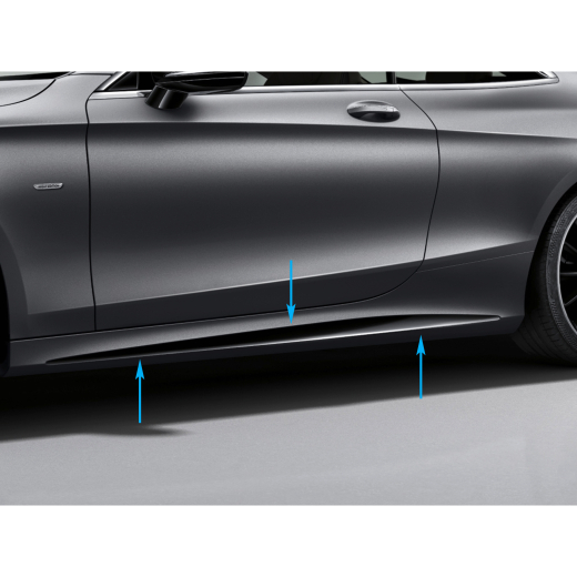 AMG side skirts inzet S-Klasse 217 zwart | Seitenschweller-schwarz-217-K