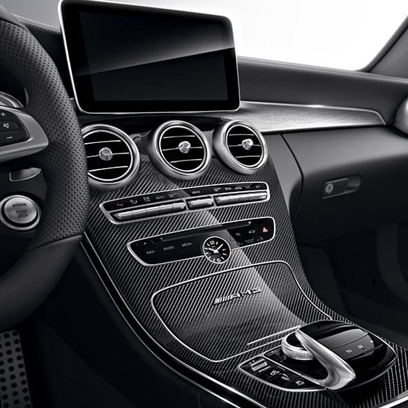 Sierlijst middenconsole C-Klasse W205 carbon hoogglans Orig. | A2056803801