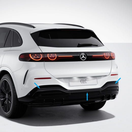 Sierlijsten achterbumper GLC EQ X540 Night-pakket Origineel Mercedes-Benz | rear-black-AMG-X540