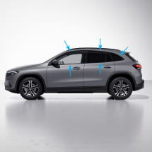 Sierlijsten ramen deuren nightpakket zwart EQA H243 Limous e | Bordkantenzierstäbe-Night-H243