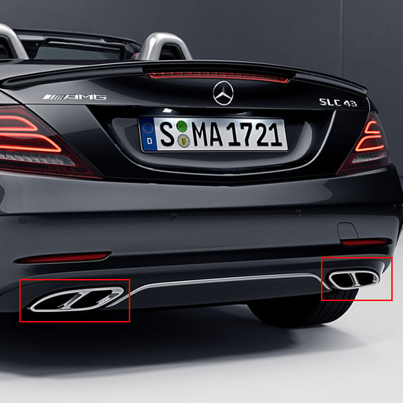 SLC 43 AMG exhaust tips SLC R172 genuine Mercedes-Benz