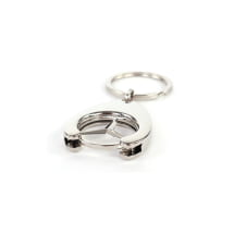 Sleutelhanger winkelwagenmunt Mercedes-ster zilver chroom | B66956082
