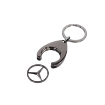 Sleutelhanger winkelwagenmunt Mercedes-ster zwart | B66956287