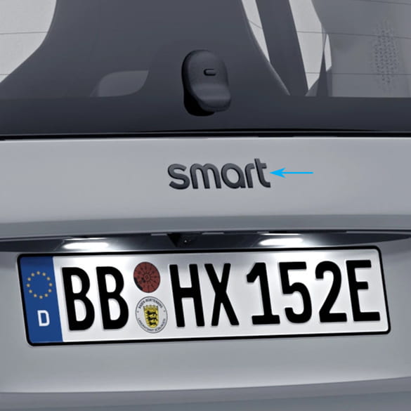 smart logo zwart kofferbakklep smart 453 origineel | QAP8892803029