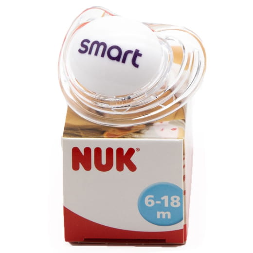 ciuccio smart NUK per bebè con logo lilla | 10021684