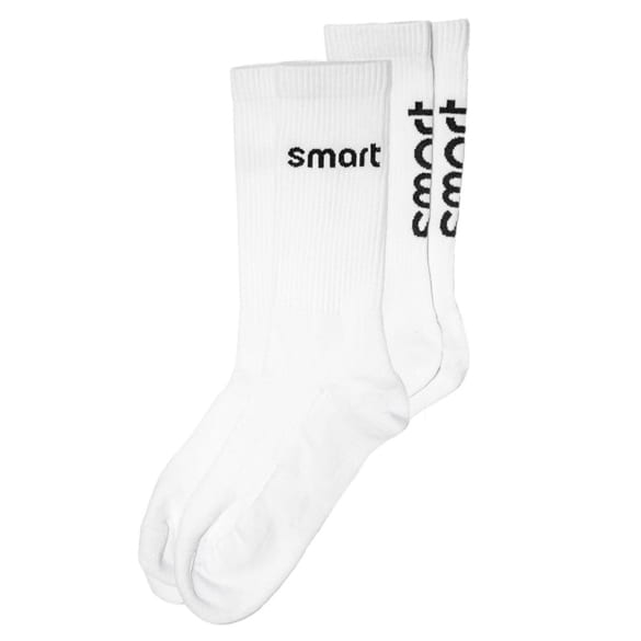 smart sokken dubbelpack wit