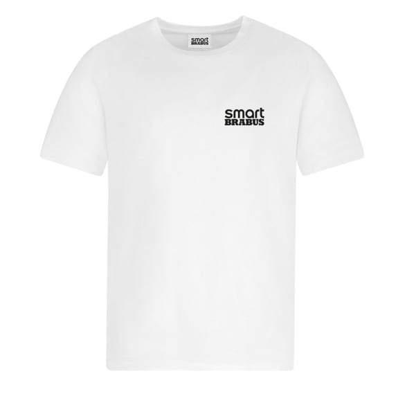 smart x BRABUS T-Shirt white with black logo unisex