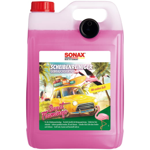 Nettoyant pour vitres SONAX prêt à l'emploi Sweet Flamingo 5 litres | 03945000