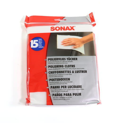 SONAX panno per lucidatura tessuto non tessuto 15 pezzi 20x25cm 04222000 | 04222000