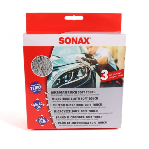 SONAX Panno in microfibra soft touch 3 pezzi 40x40cm 04510000 | 04510000