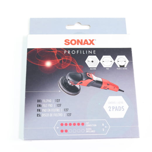 SONAX PROFILINE almohadilla de fieltro diámetro 127mm 2 piezas | 04933000