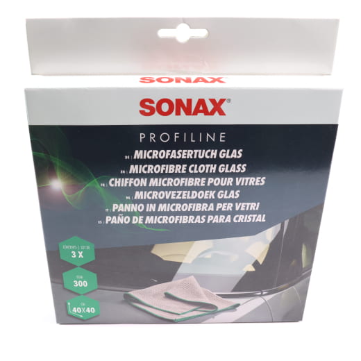 SONAX PROFILINE paño de microfibra para cristal 40x40cm 3 unidades | 04515410