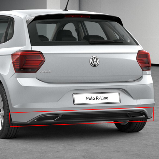 Diffuseur R-Line | Polo 6 (2G) | Volkswagen d'origine | Polo6-R-Line-Dif