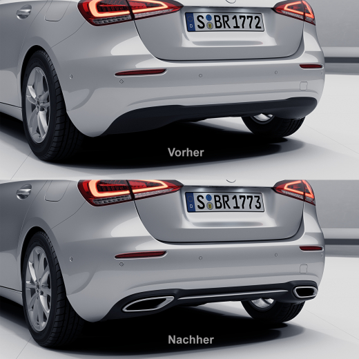 Progressive diffusor Mercedes-Benz A-klasse W177 inbouw | W177-Prog-Diffusor