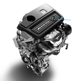 Copertura motore con stella Mercedes CLA X117 C117 45 AMG Original Mercedes-AMG
