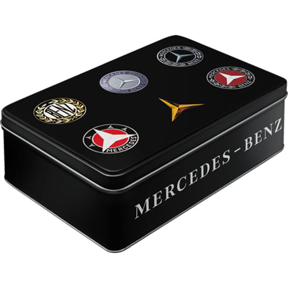 Storage tin biscuit tin tea tin 2.5 litre sheet steel Genuine Mercedes-Benz