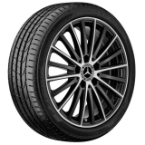 Summer wheels 17 Inch C-Class Coupe C205 black Complete wheel set Genuine Mercedes-Benz