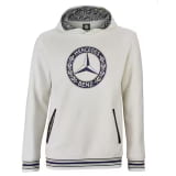 Sweat à capuche unisexe blanc navy Modern Fit Original Mercedes-Benz