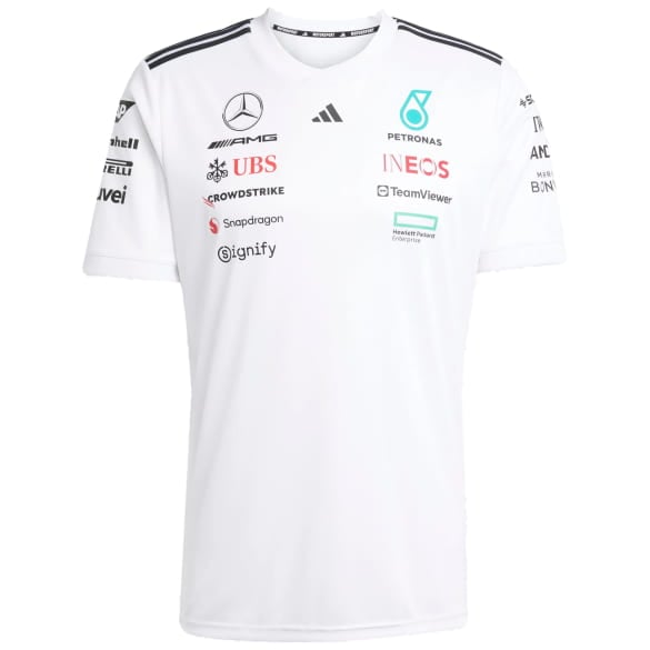 T-Shirt Herren Team Fahrer adidas Mercedes-AMG Petronas F1 weiß