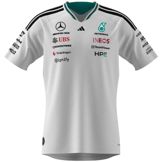 adidas T-shirt da uomo Authentic Mercedes-AMG PETRONAS F1 2026 bianco | B67998416-22