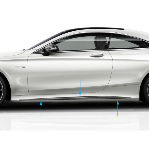 Inserto taloneras AMG Clase S 217 carbono | Seitenschweller-Carbon-217-K