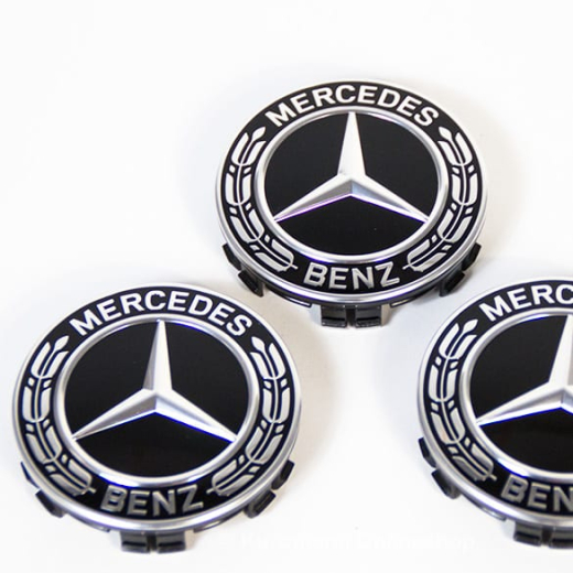 Tapacubos corona de laurel negro Original Mercedes-Benz | A22240022009040-B