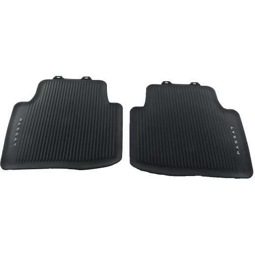 Tapis en caoutchouc arrière Passat B9 2 pièces noir Original VW | 3J0061512 82V