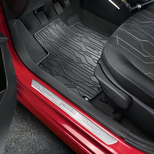 Tapis caoutchouc tapis voiture Kia Picanto TA noir 4 pièces original Kia | 1Y131ADE00