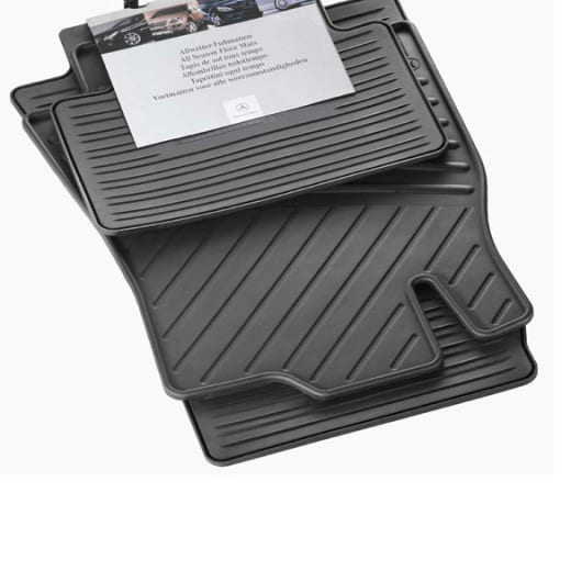 Tapis de sol en caoutchouc Mercedes Classe E Coupé W207 | Tapis de sol d’origine MB | 
