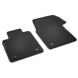 Tapis voiture en caoutchouc, lot de 2 pièces à l'avant, noir titane, VW T7, Original Volkswagen