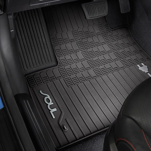 Tapis de sol en caoutchouc Kia E-Soul SK3 noir, 4 pièces, original Kia | J2131ADE00