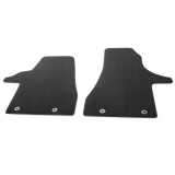Tapis voiture textile premium, lot de 2 pièces avant, velours noir, VW T6.1, Volkswagen d'origine