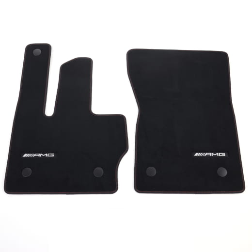 Tapis de sol en velours AMG G-Klasse W465 noir SL rouge, 4 pièces, original Mercedes-Benz | A4656806301 3D16
