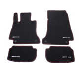 Tappetini auto AMG in velluto Classe E A238 Cabriolet cucitura decorativa rossa, 4 pezzi, originale 