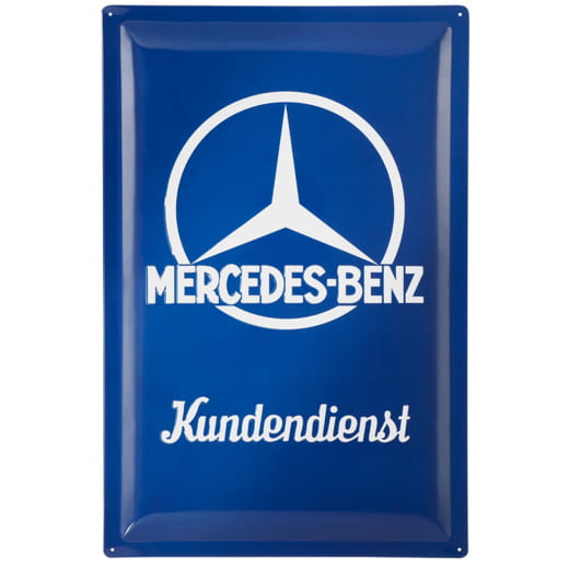 Targa in lamiera vintage assistenza clienti 40x60cm Original Mercedes-Benz | B66057493