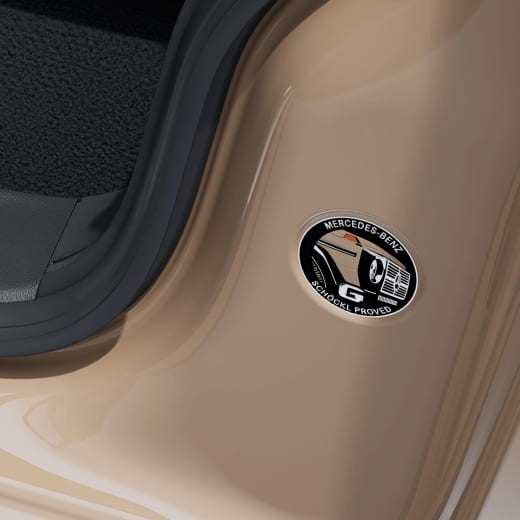 G-Klasse placca STRONGER THAN THE 1980s color beige Colorado Original Mercedes-Benz | A4658173500-B