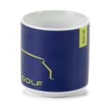 Tasse Volkswagen Golf en porcelaine 250 ml bleu jaune 2019 pièce d'origine Volkswagen