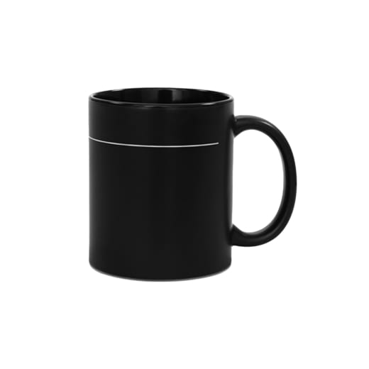 Taza taza de café taza de cerámica 0,36 l negra Original Kia | KIA10409