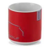 Tazza VW Golf in porcellana 250 ml rosso grigio chiaro 2008 Originale Volkswagen