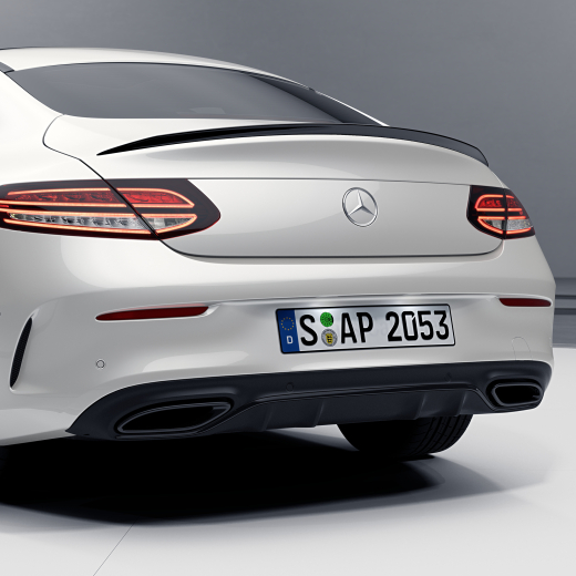 Terminali di scarico AMG originali neri Classe C 205 Originale | 205-exhaust-black