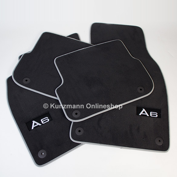 Original Audi A6 (4F) genuine floor mats premium with A6 branding