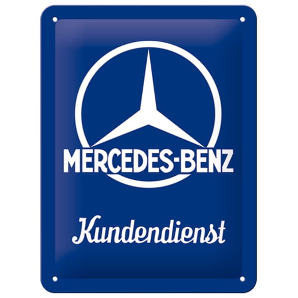Tin sign Sheet metal sign Vintage Customer service 15x20cm Genuine Mercedes-Benz