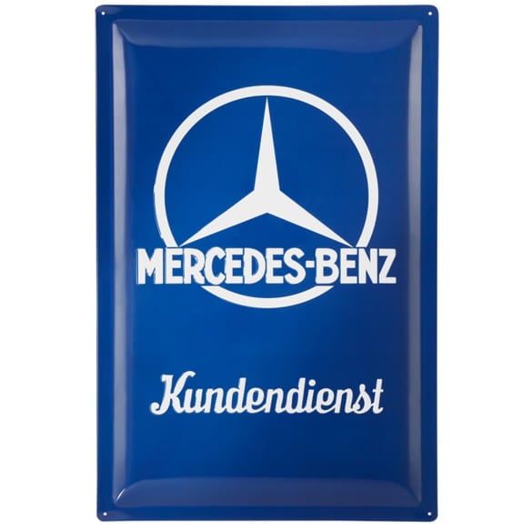 Tin sign Sheet metal sign Vintage Customer service 40x60cm Genuine Mercedes-Benz
