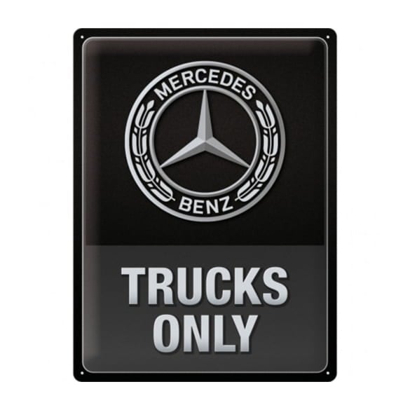 Tin sign Sheet metal sign Vintage Trucks Only 30x40cm Genuine Mercedes-Benz