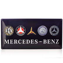 Tin sign Sheet metal sign Vintage Evolution 50x25cm Genuine Mercedes-Benz | B66058068
