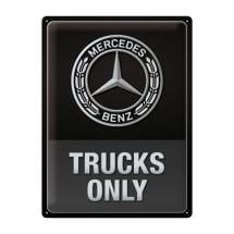 Tin sign Sheet metal sign Vintage Trucks Only 30x40cm Genuine Mercedes-Benz | B66058269