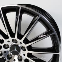 AMG summer wheels 19 inch C-Class 205 Mercedes-Benz multi-spokes glossy | A2054015400/66007X23-Continental