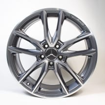 AMG summer wheels 19 inch A-Class 177 Mercedes-Benz 5-double-spkes black | A17740117007X21-Continental